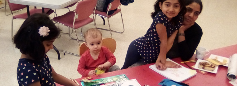 Kids playing at the Library