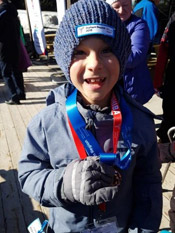 Hatden with his medal